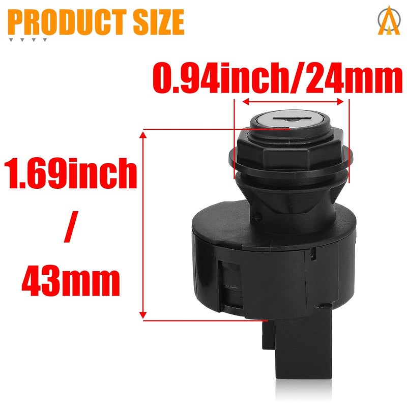 QAZAKY Ignition Key Switch Compatible with Polaris Magnum 325 330 500 Trail Boss 325 330 Hawkeye 300 325 400 4012164 4012165 4011142 4011002 4010390 Sportsman Ranger RZR ATV UTV - Image 2